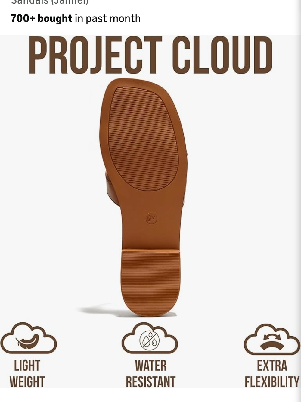 Project Cloud Tan Slide Sandals for Women - Picture 12 of 12